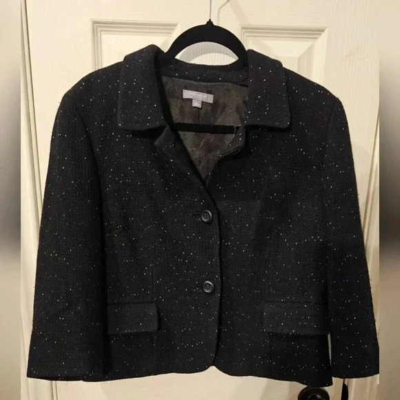 Ann Taylor Wool Acetate Blend Three Button Short Peacoat Size 14p - Picture 1 of 6